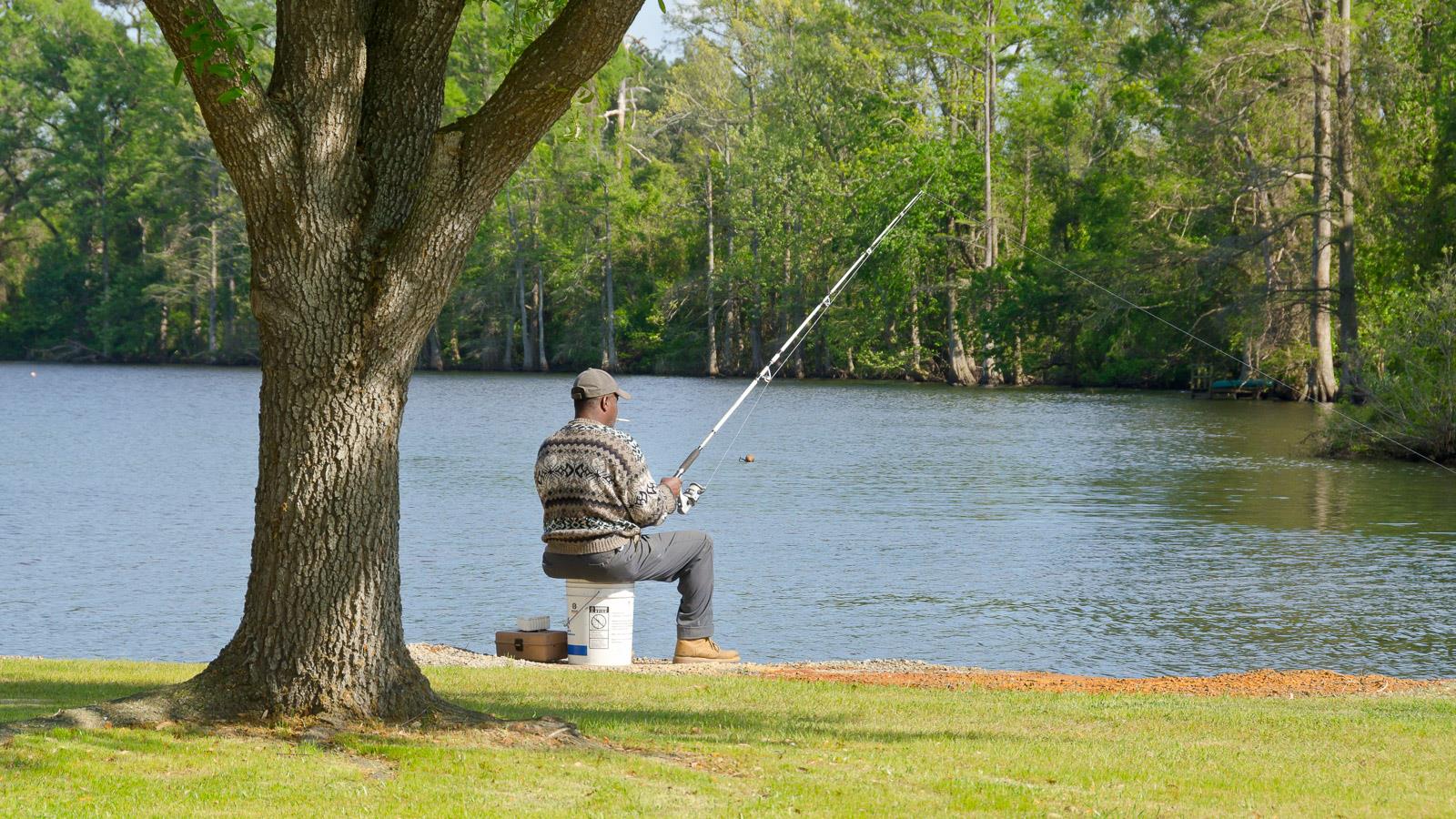 Fishing on Queen Anne Creek, Edenon, NC